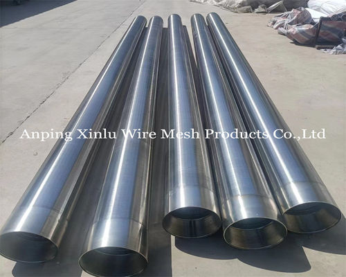 Tubo de pantalla de alambre de cuña estándar para gas de petróleo con alambre de soporte de 3x6 mm y construcción ECW