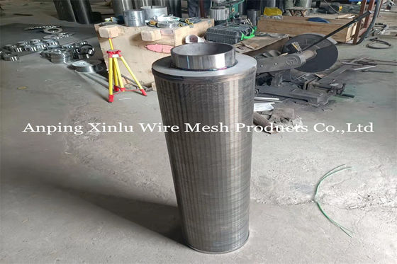 reborde de la conexión de la pantalla del tubo del tamiz del abrigo de 250m m 15 Mesh Stainless Steel Johnson Wire