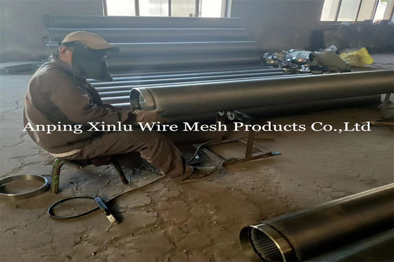 Johnson Wrapped Wire Welded Screen no de obstrucción instala tubos la ranura de forma de V continua