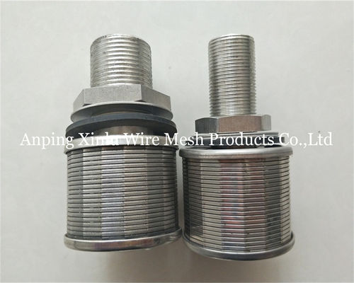 1 tonelada 100N 57mm alambre de cuña de acero inoxidable Johnson Bottom Strainer Boquilla con precisión de filtro 50-300μm