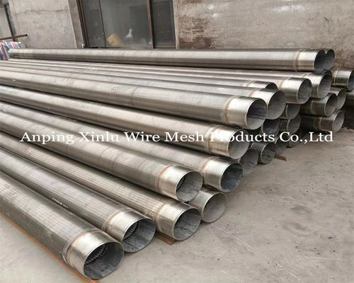 Tubo de pantalla de alambre de vidrio de perfil soldado galvanizado de 2,5x4 mm para tratamiento de agua y aplicaciones de filtración industrial