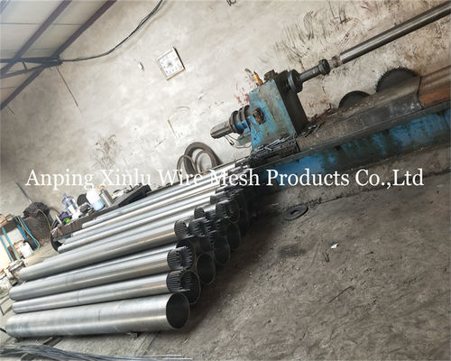 1000-3000-6000 mm Tubo de pantalla de alambre de cuña con 3x4.6 mm de alambre de soporte para tuberías de perforación y tratamiento de aguas residuales