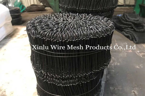 2500pcs paquete de alambre de correa negro recocido Edificio PVC recubierto 18GA 5000pcs 550mpa Cobre bucle alambre de correa