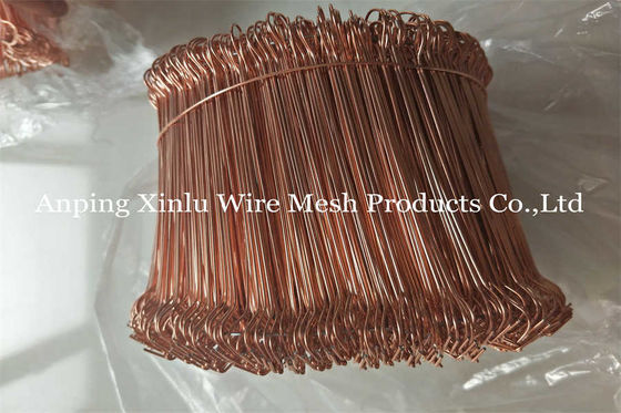 Cables de doble bucle - Envase de paquete 14 cm de longitud Jardín 1,2 mm de cobre blando recubierto 20GA BWG22 Cables de bucle de unión