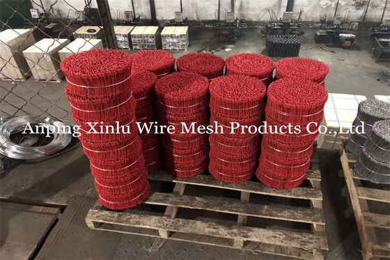 Doble alambre de lazo de bucle - Rojo - 500pcs por paquete, galvanizado alambre de lazo de bucle para el supermercado de la familia patio cerco de unión