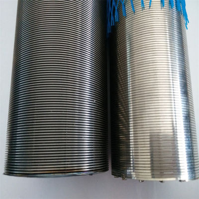 Diámetro del tubo de pantalla de Johnson de 316L redondo puro envuelto en alambre 33-300mm para el tratamiento de filtros de jugo y cerveza
