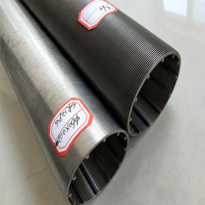 Diámetro del tubo de pantalla de Johnson de 316L redondo puro envuelto en alambre 33-300mm para el tratamiento de filtros de jugo y cerveza