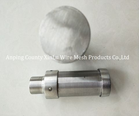 Pantalla de alambre de acero inoxidable de Electropolished V del cartucho de filtro de la vela diámetro de 25 - de 108m m