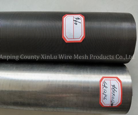 Tubo de acero inoxidable redondo del alambre de la cuña de ranura del elemento filtrante 316L 30m m no magnético