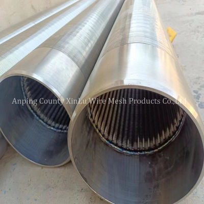 2.9m Tubo de control de arena de acero inoxidable envuelto en alambre para perforación de pozos de agua