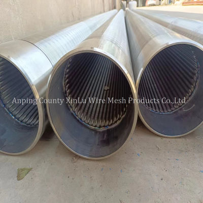 2.9m Tubo de control de arena de acero inoxidable envuelto en alambre para perforación de pozos de agua