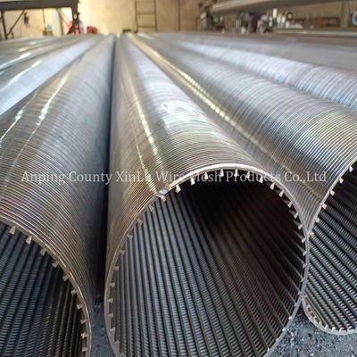2.9m Tubo de control de arena de acero inoxidable envuelto en alambre para perforación de pozos de agua
