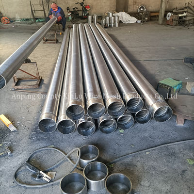 2.9m Tubo de control de arena de acero inoxidable envuelto en alambre para perforación de pozos de agua