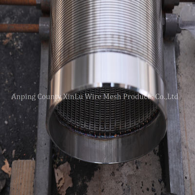 Tubo de pantalla de pozo de agua de 14 pulgadas con alambre de soporte Q25 de 2x3 mm y presión de colapso de 300 PSI