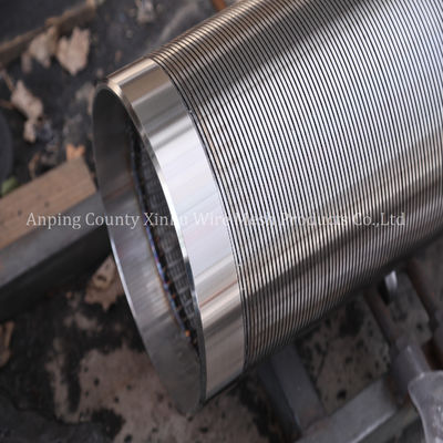 Tubo de pantalla de pozo de agua de 14 pulgadas con alambre de soporte Q25 de 2x3 mm y presión de colapso de 300 PSI