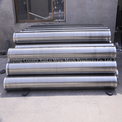 Tubo de pantalla de pozo de agua de 14 pulgadas con alambre de soporte Q25 de 2x3 mm y presión de colapso de 300 PSI