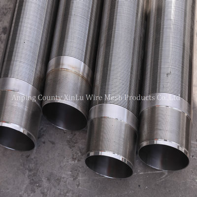 Tubo de pantalla de pozo de agua de 14 pulgadas con alambre de soporte Q25 de 2x3 mm y presión de colapso de 300 PSI