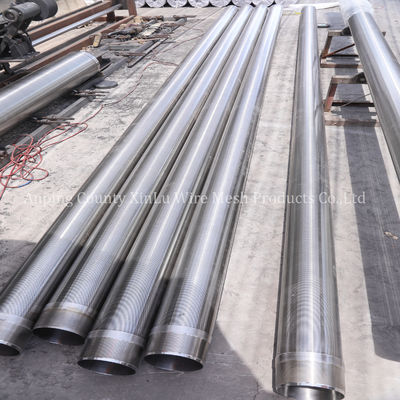 Tubería de pantalla para pozo de agua de 14" con alambre de cuña de 3x5 mm Q5.0 mm, presión de colapso de 300 PSI