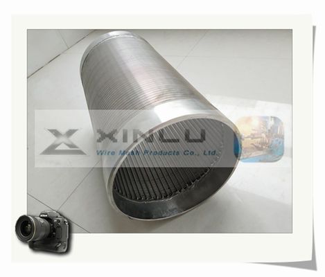 10 tubo ranurado de acero inoxidable del alambre SS201 del tubo V de la pantalla de alambre de la cuña de la pulgada