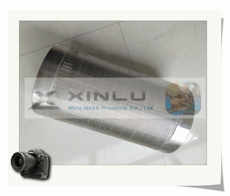 10 tubo ranurado de acero inoxidable del alambre SS201 del tubo V de la pantalla de alambre de la cuña de la pulgada