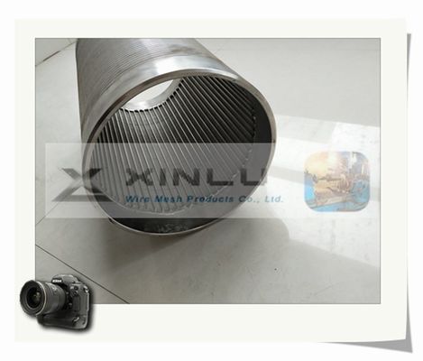 10 tubo ranurado de acero inoxidable del alambre SS201 del tubo V de la pantalla de alambre de la cuña de la pulgada