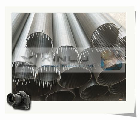 10 tubo ranurado de acero inoxidable del alambre SS201 del tubo V de la pantalla de alambre de la cuña de la pulgada