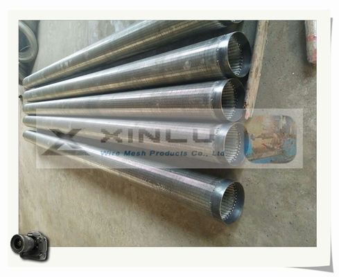 Tubo envuelto alambre trapezoidal SS304 SS316L del filtro para pozos del agua con la junta del hilo