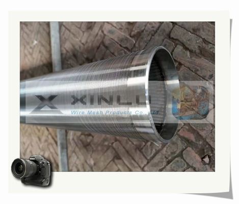 Tubo envuelto alambre trapezoidal SS304 SS316L del filtro para pozos del agua con la junta del hilo