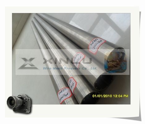 La pantalla de alambre lisa de la cuña instala tubos el tubo redondo soldado con autógena lleno de los SS 304 del pozo de agua