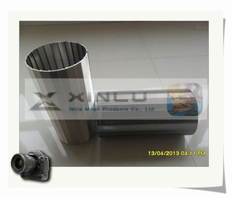 el tubo de la pantalla de alambre de la cuña de 114m m soldó con autógena todo la corrosión anti de la tubería de acero inoxidable 304