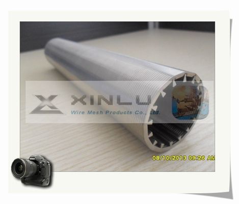 El alambre del tubo del filtro para pozos del agua del filtro envolvió el tubo del tamiz de la forma de V de SS304L