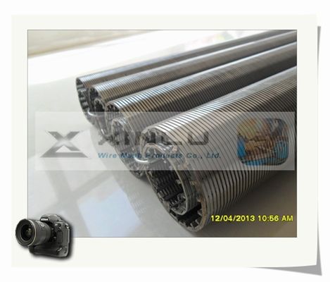 Tubo SS201 de la pantalla de alambre de la cuña del pozo de agua diámetro de 80m m - de 500m m
