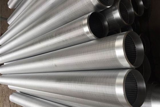 El tubo de forma de V de la pantalla de alambre de la cuña de 219m m soldó con autógena todo la tubería redonda de acero inoxidable 304