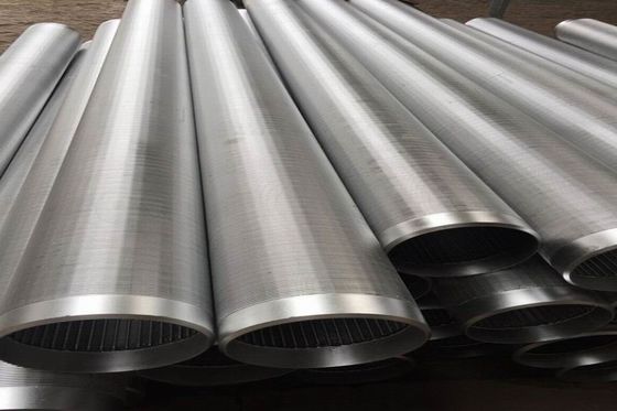 El tubo de forma de V de la pantalla de alambre de la cuña de 219m m soldó con autógena todo la tubería redonda de acero inoxidable 304