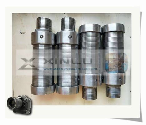 ranura inoxidable G3/4&quot; de la pantalla de alambre de acero del diámetro 316L de 38m m 0.15m m varón roscado