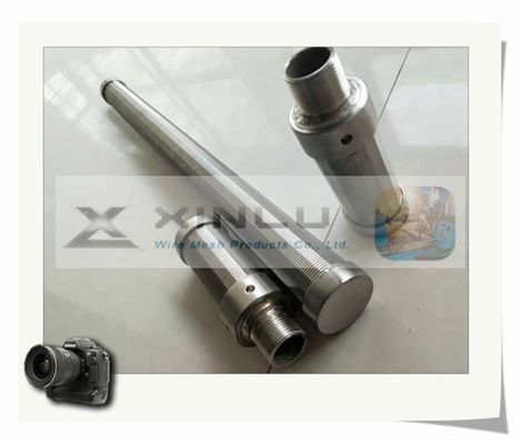 ranura inoxidable G3/4&quot; de la pantalla de alambre de acero del diámetro 316L de 38m m 0.15m m varón roscado