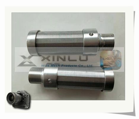 ranura inoxidable G3/4&quot; de la pantalla de alambre de acero del diámetro 316L de 38m m 0.15m m varón roscado