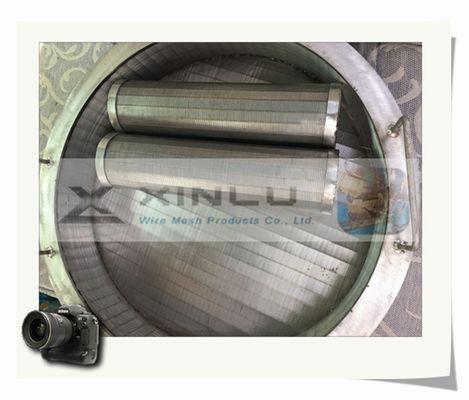 el tubo SS 316L de la pantalla de alambre del diámetro V de 60m m acuña el tubo de la pantalla de alambre
