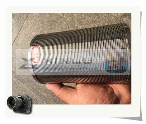 el tubo SS 316L de la pantalla de alambre del diámetro V de 60m m acuña el tubo de la pantalla de alambre