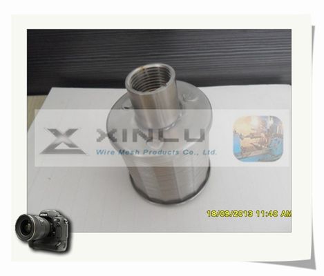 ” Boca durable del filtro del tratamiento de aguas de la ranura 316L de la boca 0.25m m del filtro de arena G3/4