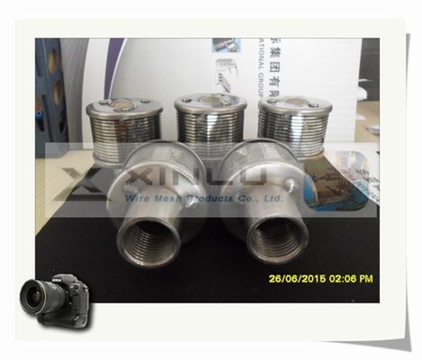 ” Boca durable del filtro del tratamiento de aguas de la ranura 316L de la boca 0.25m m del filtro de arena G3/4