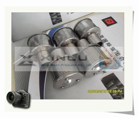 ” Boca durable del filtro del tratamiento de aguas de la ranura 316L de la boca 0.25m m del filtro de arena G3/4