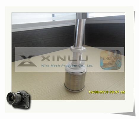 El filtro de agua de acero inoxidable de la pantalla equipa con inyector el grado del flujo de la herida 0.15-10m m del alambre