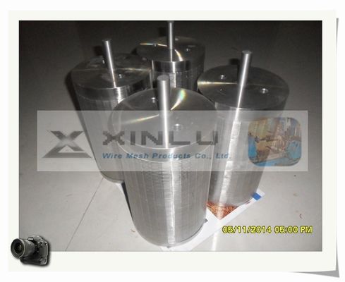 3,3 x el tamiz cilíndrico de acero inoxidable de la ranura del alambre 0.7m m de la cuña de 6.5m m modificó para requisitos particulares