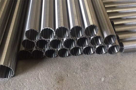 Tubo angular de la pantalla de alambre de la cuña del tamiz del tubo filtrante de la construcción fuerte SS304