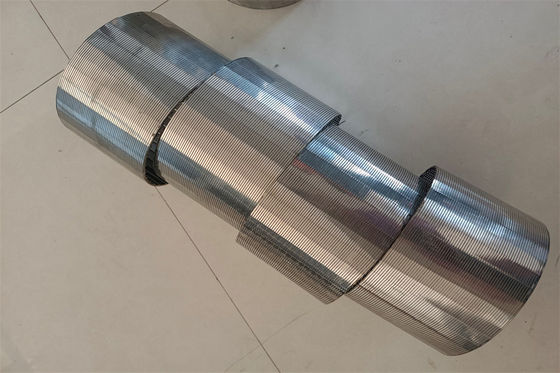 la pantalla de alambre del perfil de 159m m 168m m envolvió el filtro inoxidable del alambre de acero 304