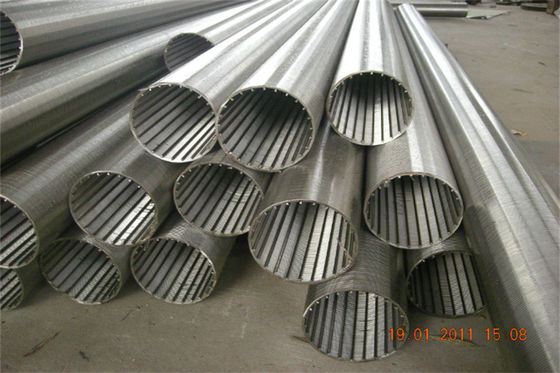Tubo continuo del acero inoxidable AISI 316 de la pantalla de la ranura del OD 126m m