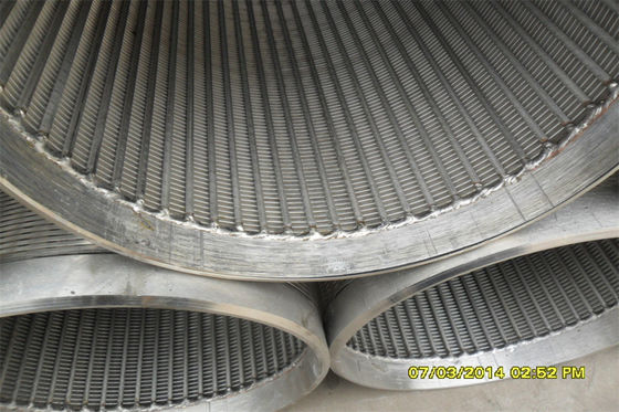 Diámetro envuelto del filtro 114m m 168m m del alambre de la cuña del filtro para pozos AISI 304 del control de la arena