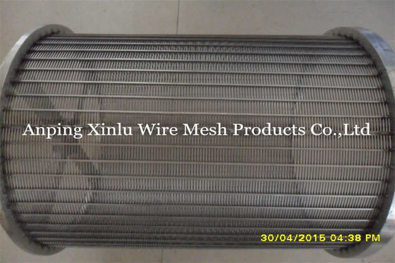 acero inoxidable Mesh Cylinder de la malla SS304 SS321 de la pantalla de alambre de la cuña de 520m m OD