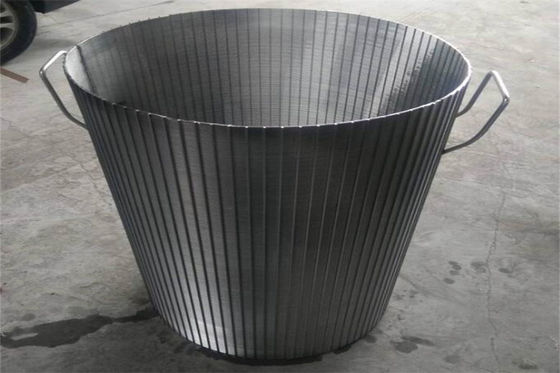 acero inoxidable Mesh Cylinder de la malla SS304 SS321 de la pantalla de alambre de la cuña de 520m m OD